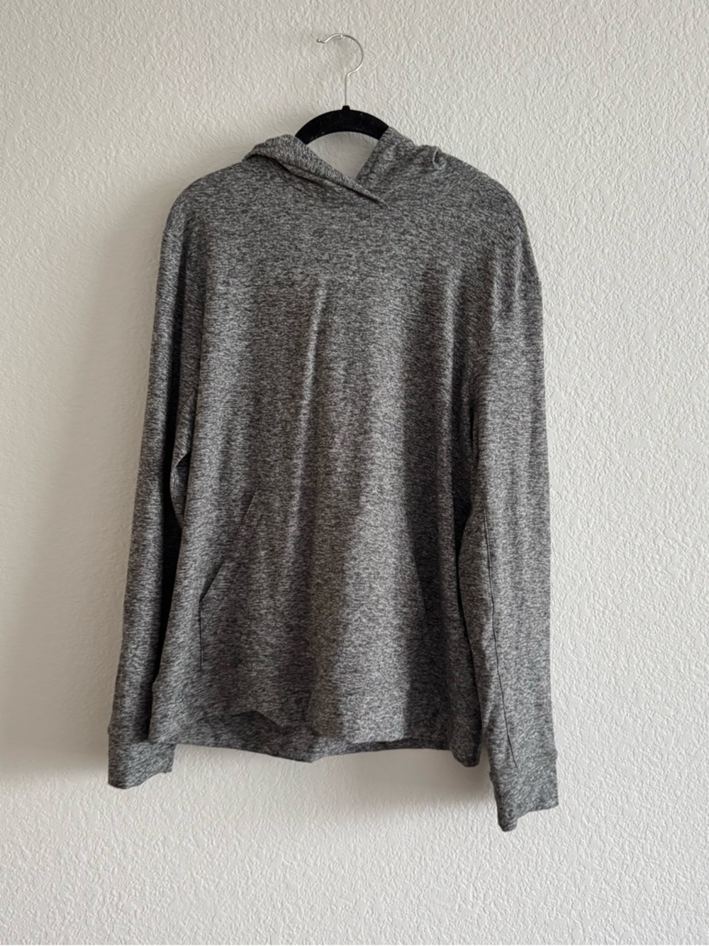Mens outdoor voices cloudknit pullover hoodie charcoal size small